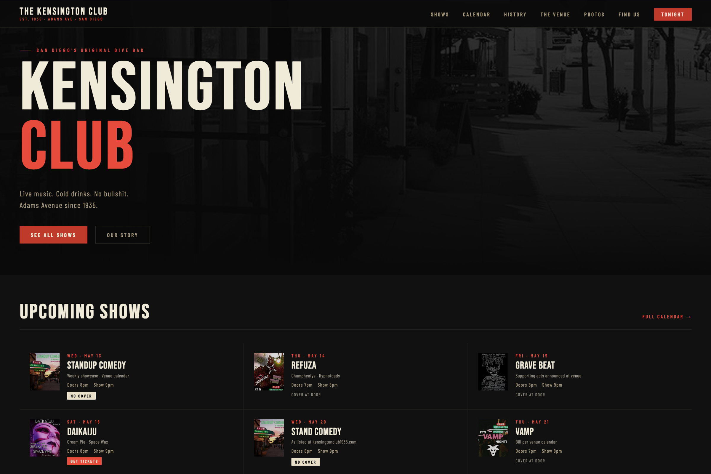 Kensington Club — redesign