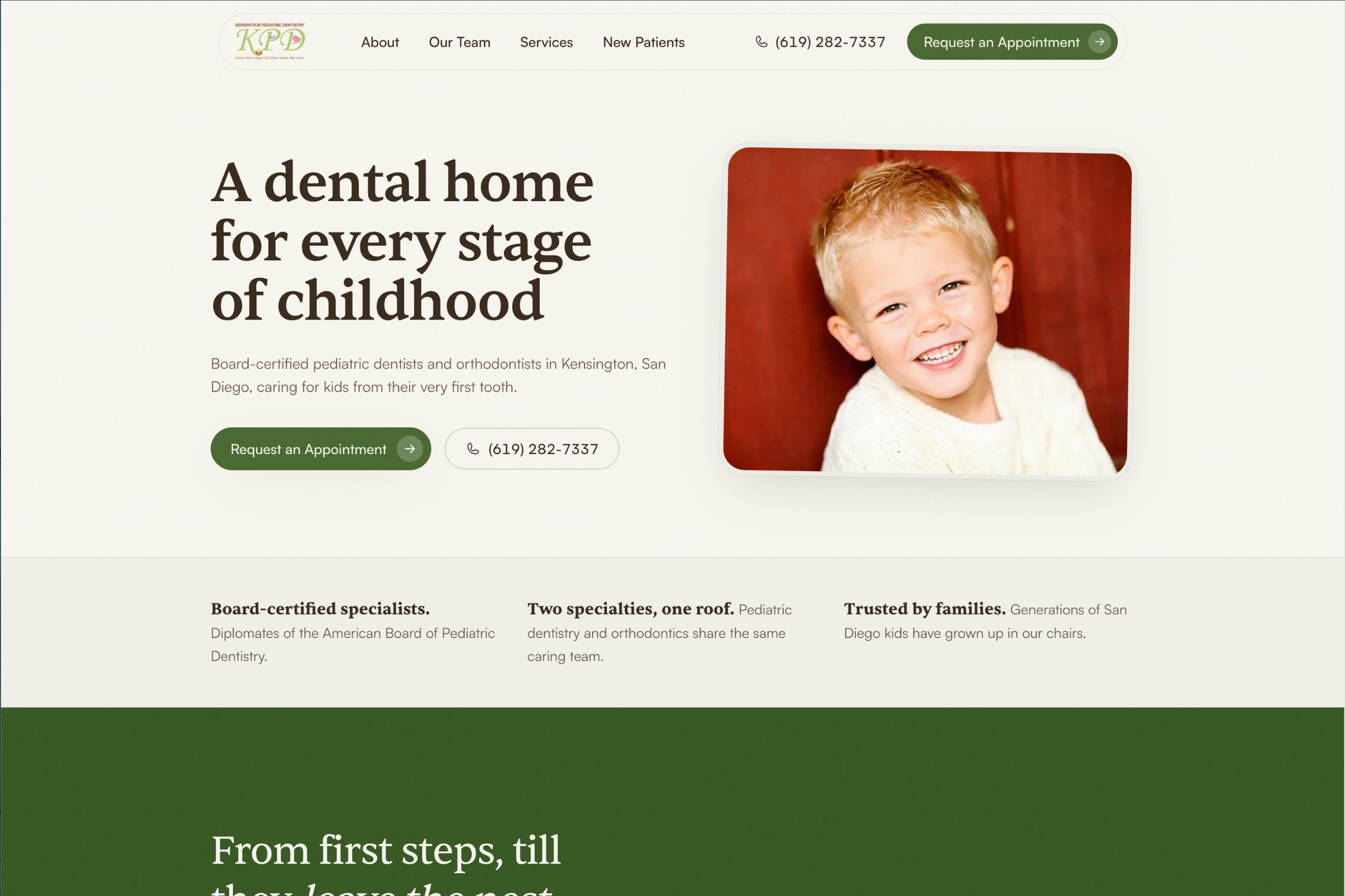Kensington Pediatric Dentistry — redesign