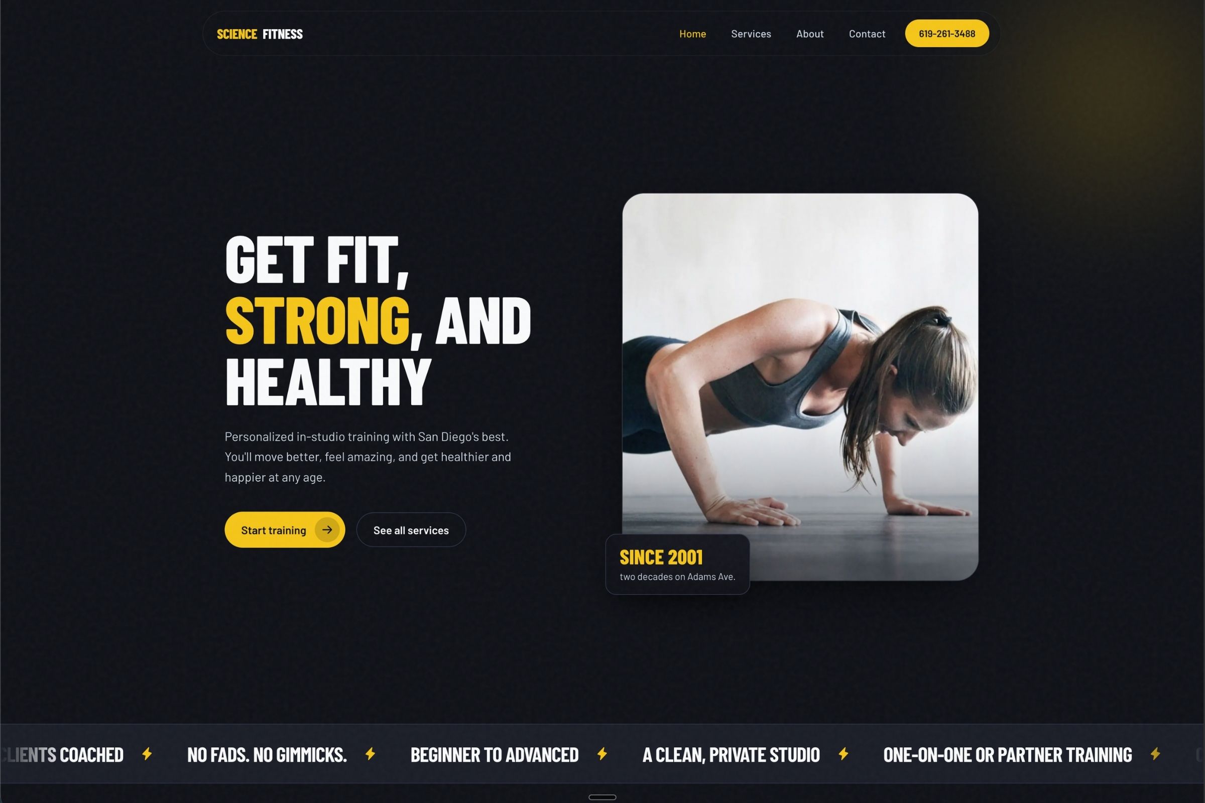 Science Fitness — redesign